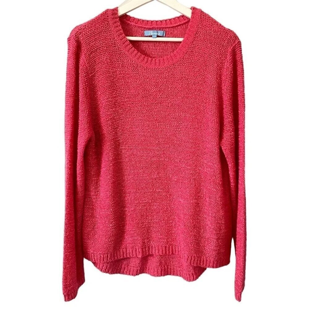 Penmans Long Sleeve Waffle Knit Sweater Pink Size L